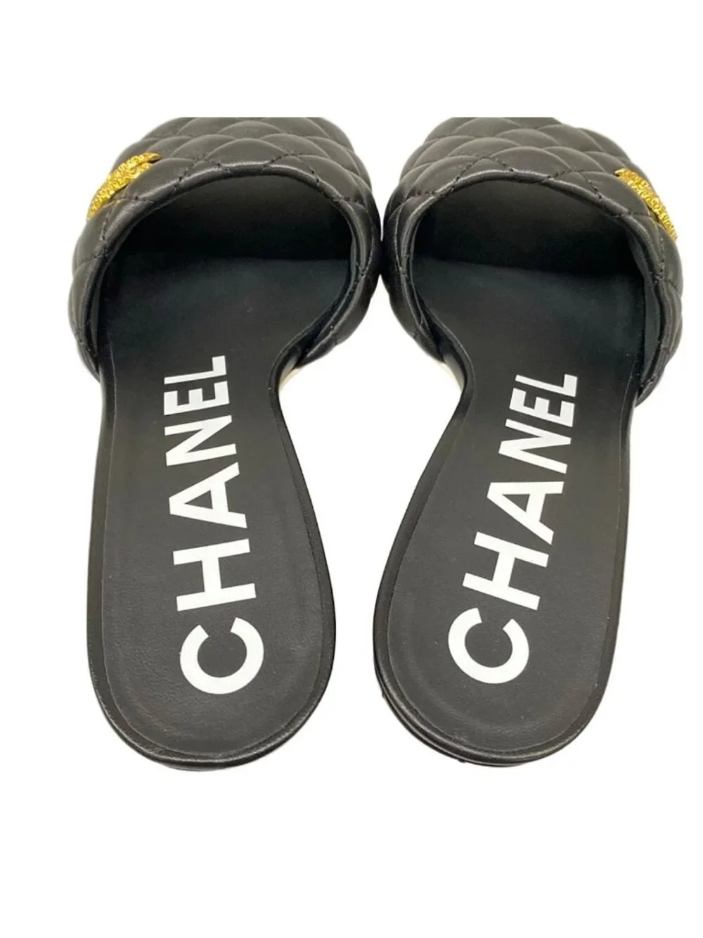 Chanel Mules C Black Leather